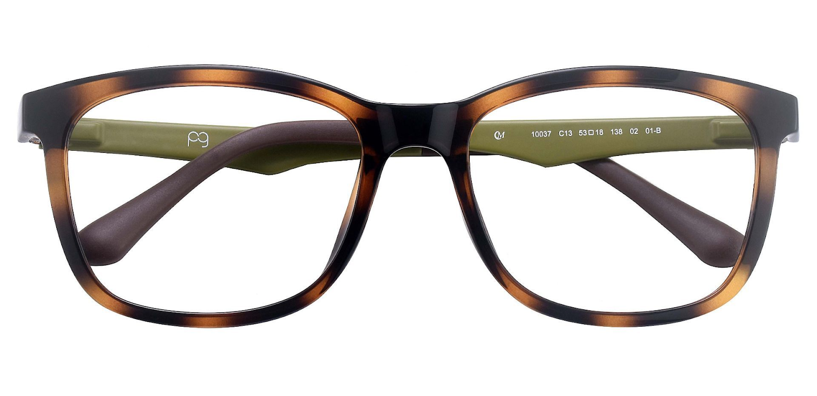 A pair of glasses with tortoiseshell Cairo Classic Square frames.
