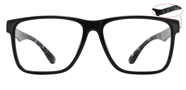 Barnum Square Prescription Glasses - Black