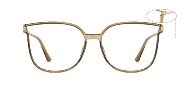 Nicolette Square Prescription Glasses - Brown