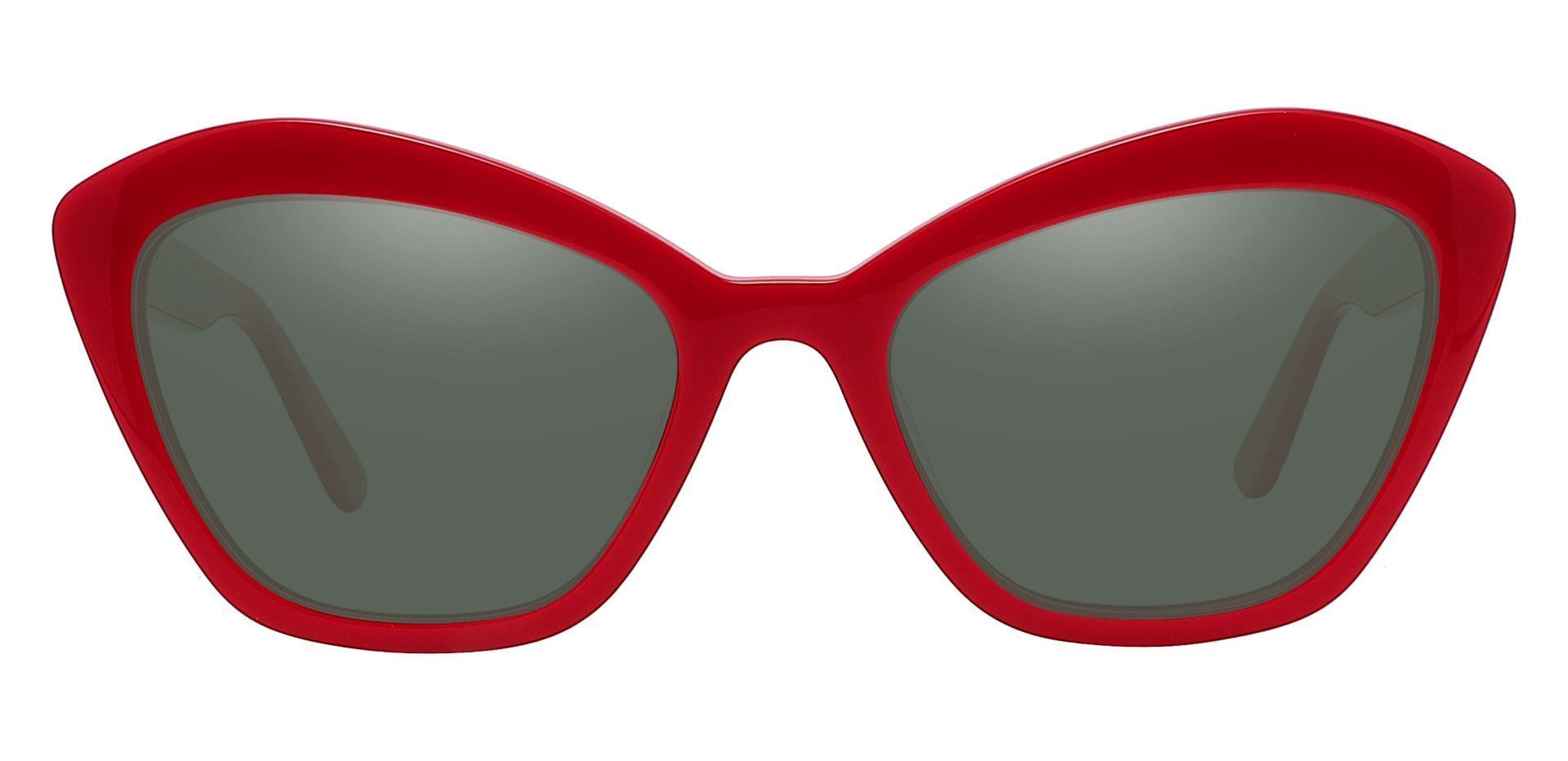 Geneva Cat Eye Progressive Sunglasses - White Frame With Gray Lenses ...